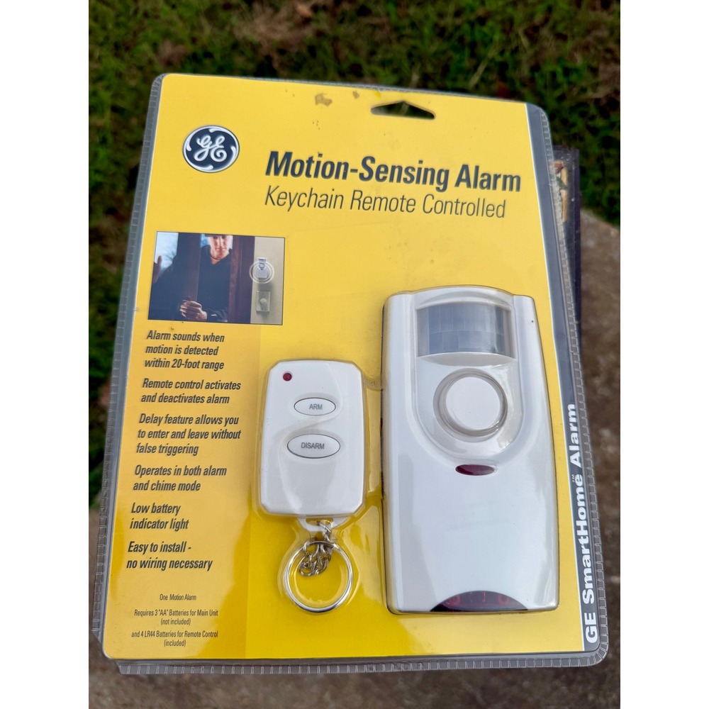 GE SmartHome Motion-Sensing Alarm Keychain Remote Control 52564-D Wireless White